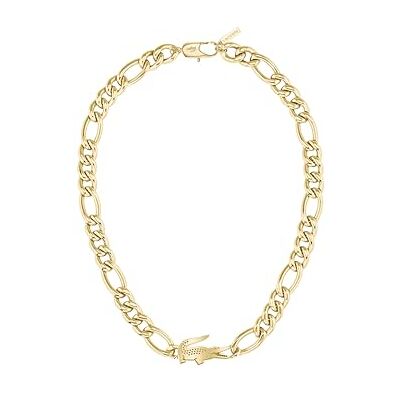 Lacoste Collier chaîne en or jaune avec breloque crocodile collection crocodile 2040372, One Size, Acier inoxydable, Pas de gemme Lacoste Collier chaîne en or jaune avec breloque crocodile collection crocodile 2040372, One Size, Acier inoxydable, Pas de gemme