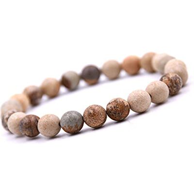 Unique Bracelet de perles jaspe 8 mm Pierre naturelle Bracelet élastique Pierre de guérison et d'énergie Fabriqué en Allemagne Unique Bracelet de perles jaspe 8 mm Pierre naturelle Bracelet élastique Pierre de guérison et d'énergie Fabriqué en Allemagne