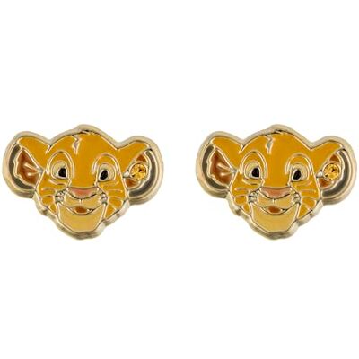 Disney Le Roi Lion Simba Boucles d'oreille plaqué or pour filles Disney Le Roi Lion Simba Boucles d'oreille plaqué or pour filles