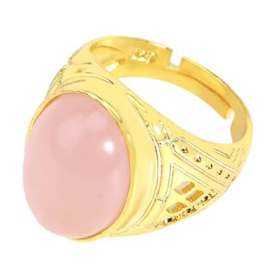 KYINYUECH 1 bague pour homme en pierre naturelle œil de tigre améthyste ovale rose, Pierre KYINYUECH 1 bague pour homme en pierre naturelle œil de tigre améthyste ovale rose, Pierre