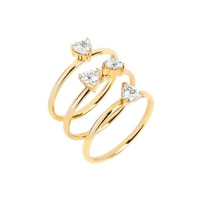 BREIL Bijou TJ4043, Bagues pour femme en acier coloré, couleur or, taille 16, avec cristal BREIL Bijou TJ4043, Bagues pour femme en acier coloré, couleur or, taille 16, avec cristal