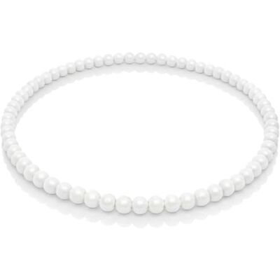 Memphis Collier de perles en bois blanc 90 cm Memphis Collier de perles en bois blanc 90 cm