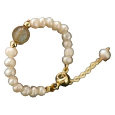 JINGXIGE Bague Élastique Femme Bague En Perle D'Eau Douce Naturelle De 3mm Avec Pendentif Ajustable En Pierre De Lune Grise JINGXIGE Bague Élastique Femme Bague En Perle D'Eau Douce Naturelle De 3mm Avec Pendentif Ajustable En Pierre De Lune Grise