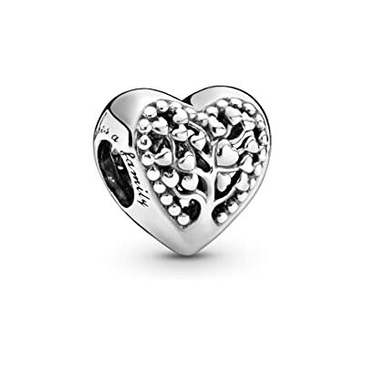 PANDORA Stammbaum Herz Charm Sterling-Silber 9 x 11,4 x 11,8 mm (T/H/B) PANDORA Stammbaum Herz Charm Sterling-Silber 9 x 11,4 x 11,8 mm (T/H/B)