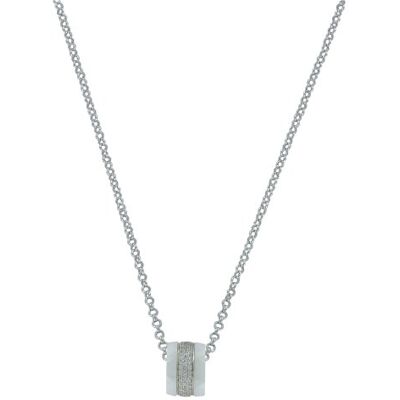 Ceranity 1-52/0007-B Collier Femme Argent 925/1000 4.15 GR Oxyde de Zirconium Blanc 45 cm, Céramique, Zircone cubique Ceranity 1-52/0007-B Collier Femme Argent 925/1000 4.15 GR Oxyde de Zirconium Blanc 45 cm, Céramique, Zircone cubique
