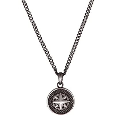 s.Oliver Chaîne avec pendentif en acier inoxydable, collier pour homme en argent sterling 925, livré dans un coffret cadeau à bijoux. s.Oliver Chaîne avec pendentif en acier inoxydable, collier pour homme en argent sterling 925, livré dans un coffret cadeau à bijoux.
