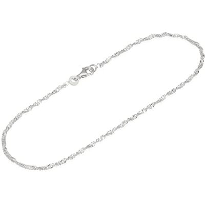NKlaus 23cm 925 Argent Sterling Bracelet chaîne Singapour Panzer torsadé 2,00mm 1,3 GR 5443, One Size, Argent sterling, sans_pierre NKlaus 23cm 925 Argent Sterling Bracelet chaîne Singapour Panzer torsadé 2,00mm 1,3 GR 5443, One Size, Argent sterling, sans_pierre