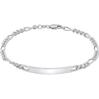 Kuzzoi Bracelet d'identification en argent sterling 925 poli brillant pour homme avec plaque de gravure et mousqueton, bracelet pour homme en argent sterling 925, 19, Argent sterling Kuzzoi Bracelet d'identification en argent sterling 925 poli brillant pour homme avec plaque de gravure et mousqueton, bracelet pour homme en argent sterling 925, 19, Argent sterling