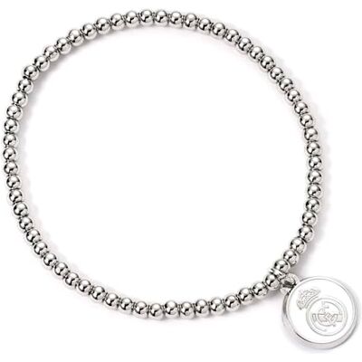 The Carat Shop Bracelet de perles en argent du Real Madrid Club de football The Carat Shop Bracelet de perles en argent du Real Madrid Club de football