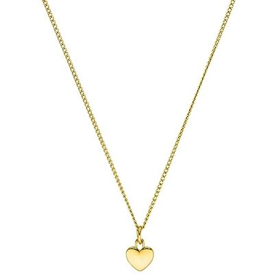 Purelei Collier Heart Charm (or, argent, or rose), collier femme en acier inoxydable avec pendentif en forme de cœur, collier long waterproof, réglable de 50 à 55 cm, regolabile da 50 a 55 cm, Acier Purelei Collier Heart Charm (or, argent, or rose), collier femme en acier inoxydable avec pendentif en forme de cœur, collier long waterproof, réglable de 50 à 55 cm, regolabile da 50 a 55 cm, Acier