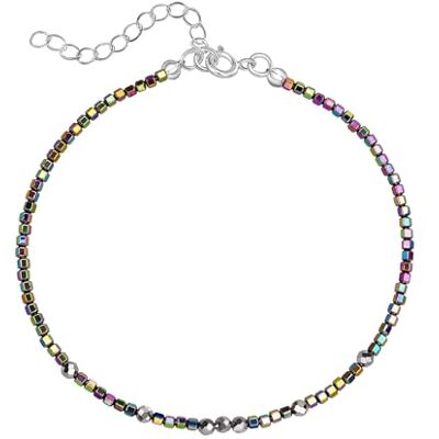 Unique Bracelet de cheville pour femme en pierre précieuse Ø 4 mm Perles Chakra Pierre précieuse taillée Qualité bijoutier Unique Bracelet de cheville pour femme en pierre précieuse Ø 4 mm Perles Chakra Pierre précieuse taillée Qualité bijoutier
