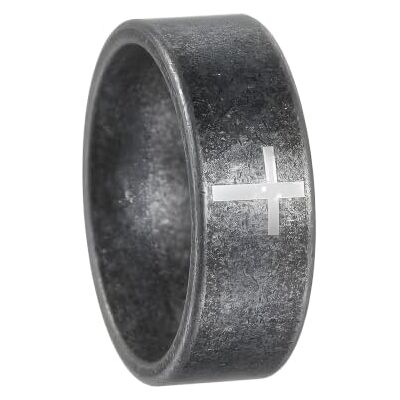 ZENSE Bague croix vintage pour homme, moyen âge, acier vieillie ZR0186 ZENSE Bague croix vintage pour homme, moyen âge, acier vieillie ZR0186