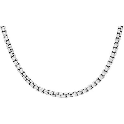 Fossil Collier en acier inoxydable pour hommes avec fermoir mousqueton Collier en chaîne Fossil Collier en acier inoxydable pour hommes avec fermoir mousqueton Collier en chaîne