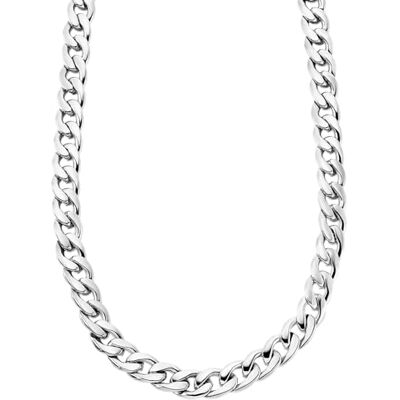 Lotus Style Collier modèle LS1938-1/1 de la collection Men In Black en acier pour homme, Argent sterling, Pas de gemme Lotus Style Collier modèle LS1938-1/1 de la collection Men In Black en acier pour homme, Argent sterling, Pas de gemme