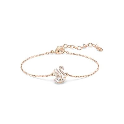 Swarovski Bracelet Swan, Tailles variées, Cygne, Blanc, Placage de ton or rosé Swarovski Bracelet Swan, Tailles variées, Cygne, Blanc, Placage de ton or rosé