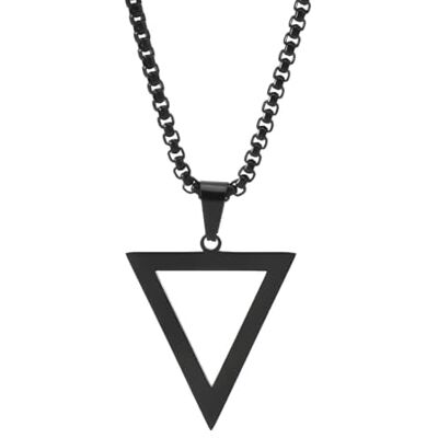 ZENSE Pendentif Triangle Acier avec Chaîne ZENSE Pendentif Triangle Acier avec Chaîne