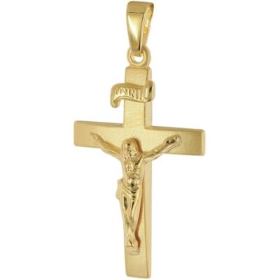 trendor Pendentif croix, argent 925 plaqué or, 24 mm, 21991 Pendentif pour hommes et femmes en argent plaqué or, croix en argent sterling ornée du corps du Christ, bijou religieux trendor Pendentif croix, argent 925 plaqué or, 24 mm, 21991 Pendentif pour hommes et femmes en argent plaqué or, croix en argent sterling ornée du corps du Christ, bijou religieux