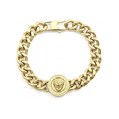 GUESS Lion King Bracelet Homme Acier Doré JUMB01314JWYG GUESS Lion King Bracelet Homme Acier Doré JUMB01314JWYG
