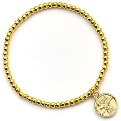 The Carat Shop Arsenal Football Club Bracelet doré à perles, One Size, Alliage de zinc : 93 % zinc + 3 % cuivre + 4 % aluminium, Pas de gemme The Carat Shop Arsenal Football Club Bracelet doré à perles, One Size, Alliage de zinc : 93 % zinc + 3 % cuivre + 4 % aluminium, Pas de gemme
