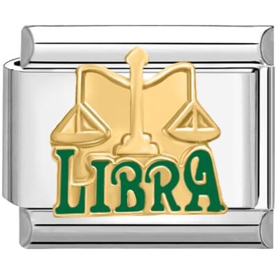 Quiges 9 mm Style italien Charm Link Module en acier inoxydable Horoscope Balance pour bracelets de style italien, Cuivre Quiges 9 mm Style italien Charm Link Module en acier inoxydable Horoscope Balance pour bracelets de style italien, Cuivre