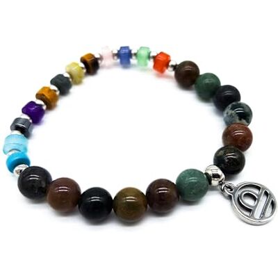 Viking Bracelet en pierre précieuse avec signe du zodiaque dans une boîte cadeau Protection du bonheur amour énergie Viking Bracelet en pierre précieuse avec signe du zodiaque dans une boîte cadeau Protection du bonheur amour énergie