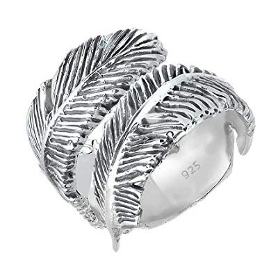 Elli Bague Anneau de couche pour dames avec un look de printemps en argent sterling 925, 54, Argent Elli Bague Anneau de couche pour dames avec un look de printemps en argent sterling 925, 54, Argent