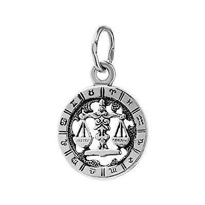 NKlaus 925 pendentif en argent sterling Horoscope signe astrologique Balance Zodiaque 6323 NKlaus 925 pendentif en argent sterling Horoscope signe astrologique Balance Zodiaque 6323