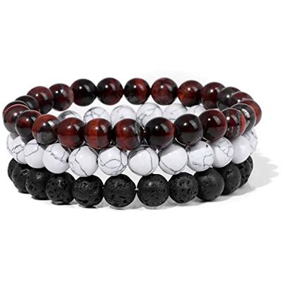 ASNAT Set de perles Bracelet en pierre naturelle Hematite Bracelet Tiger Eye Perles Energy Bracelets Pour Hommes Femmes Elastic Rope Bijoux 8mm,Type 5.17CM ASNAT Set de perles Bracelet en pierre naturelle Hematite Bracelet Tiger Eye Perles Energy Bracelets Pour Hommes Femmes Elastic Rope Bijoux 8mm,Type 5.17CM