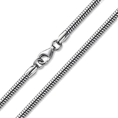 MATERIA by Matthias Wagner Chaîne serpent en argent sterling Materia 925#K28 3 mm pour femme Rose 40 42 45 50 55 60 70 cm, sans_pierre MATERIA by Matthias Wagner Chaîne serpent en argent sterling Materia 925#K28 3 mm pour femme Rose 40 42 45 50 55 60 70 cm, sans_pierre