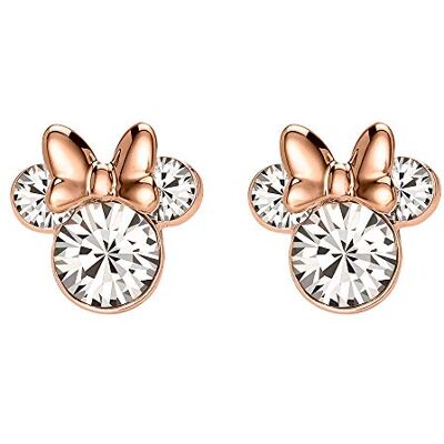 Disney Minnie Mouse Boucles d'oreilles à tige en argent sterling avec zircone cubique et émail rouge, One Size, Argent sterling Disney Minnie Mouse Boucles d'oreilles à tige en argent sterling avec zircone cubique et émail rouge, One Size, Argent sterling