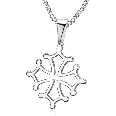 BOBIJOO JEWELRY Pendentif Croix d'Occitanie, Languedoc, Occitane, Toulouse Argent Collier en Acier 316L Chaîne, Acier inoxydable, Argent, argenté. BOBIJOO JEWELRY Pendentif Croix d'Occitanie, Languedoc, Occitane, Toulouse Argent Collier en Acier 316L Chaîne, Acier inoxydable, Argent, argenté.