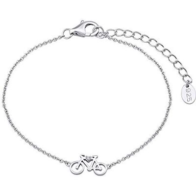 SILVEGO – MWB11033 Bracelet Femme Argent 925/1000 Pendentif Vélo, 17 cm, Argent SILVEGO – MWB11033 Bracelet Femme Argent 925/1000 Pendentif Vélo, 17 cm, Argent