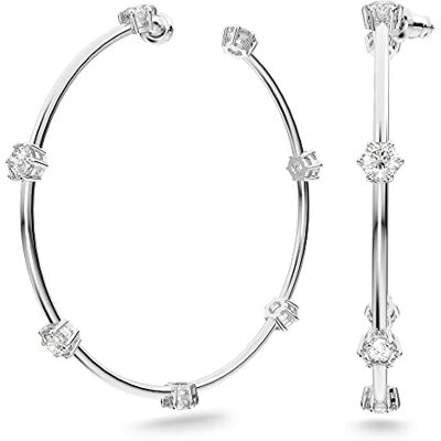 Swarovski Boucles d'Oreilles Constella en Cristal Blanc Plaqué Rhodium Swarovski Boucles d'Oreilles Constella en Cristal Blanc Plaqué Rhodium