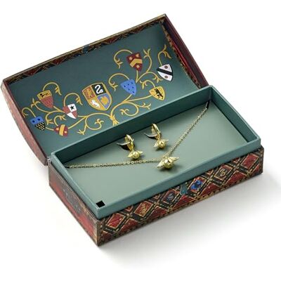 Harry Potter Coffret cadeau Quidditch avec collier et boucles d'oreilles Vif d'or, One Size, Zinc, Pas de gemme Harry Potter Coffret cadeau Quidditch avec collier et boucles d'oreilles Vif d'or, One Size, Zinc, Pas de gemme