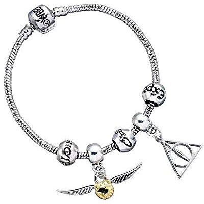 The Carat Shop Bracelet Harry Potter Charms 3 Symboles, One Size, Acier inoxydable The Carat Shop Bracelet Harry Potter Charms 3 Symboles, One Size, Acier inoxydable