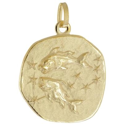 trendor Pendentif Poissons, argent sterling 925 plaqué or, Ø 20 mm Un bijou pour femmes et hommes, une idée cadeau intemporelle trendor Pendentif Poissons, argent sterling 925 plaqué or, Ø 20 mm Un bijou pour femmes et hommes, une idée cadeau intemporelle