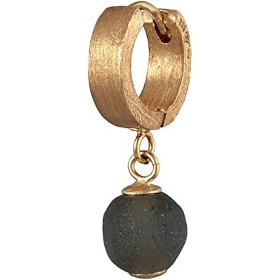 Kuzzoi Boucles d'oreilles créoles à charnière simple (13 mm) rondes avec perle de verre 1 pièce pour homme en argent sterling 925 plaqué or durable en verre recyclé, Argent sterling Verre Or jaune Kuzzoi Boucles d'oreilles créoles à charnière simple (13 mm) rondes avec perle de verre 1 pièce pour homme en argent sterling 925 plaqué or durable en verre recyclé, Argent sterling Verre Or jaune