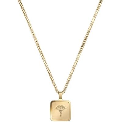 JOOP! Collier pour Homme en Acier inoxydable Doré Pendentif en Forme de Bleuet JOO-N0044 JOOP! Collier pour Homme en Acier inoxydable Doré Pendentif en Forme de Bleuet JOO-N0044