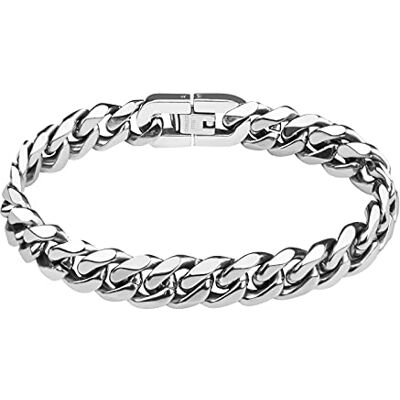 flintronic Bracelet Homme Solide Argent Antique Mode Rétro Titane Acier Simple Six Face Plat Denim Bracelet flintronic Bracelet Homme Solide Argent Antique Mode Rétro Titane Acier Simple Six Face Plat Denim Bracelet