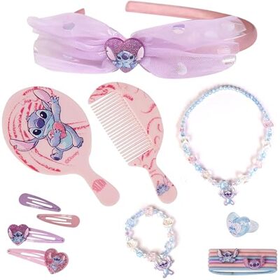 Disney Stitch Accessoire Bijoux et Cheveux Fille Cadeau Stitch Enfant Lilo et Stitch Idée Cadeau Fille Brosse, collier, bracelet Stitch Accessoire Stitch pour enfant Disney Stitch Accessoire Bijoux et Cheveux Fille Cadeau Stitch Enfant Lilo et Stitch Idée Cadeau Fille Brosse, collier, bracelet Stitch Accessoire Stitch pour enfant