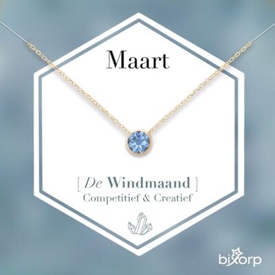 Bixorp Collier pierre de naissance Acier inoxydable plaqué or 18 carats avec pendentif en zircone Acier inoxydable, 45cm, Métal, Zircon Bixorp Collier pierre de naissance Acier inoxydable plaqué or 18 carats avec pendentif en zircone Acier inoxydable, 45cm, Métal, Zircon