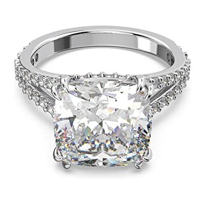Swarovski Constella Blanc Argenté Cocktail Bague Swarovski Constella Blanc Argenté Cocktail Bague
