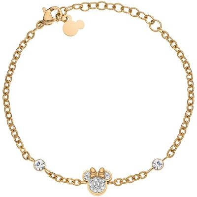 Disney Bracelet Minnie Mouse en acier inoxydable et zircons pour filles, longueur 13-18 cm, Mittelgroße, Acier inoxydable, Zircon cubique Disney Bracelet Minnie Mouse en acier inoxydable et zircons pour filles, longueur 13-18 cm, Mittelgroße, Acier inoxydable, Zircon cubique