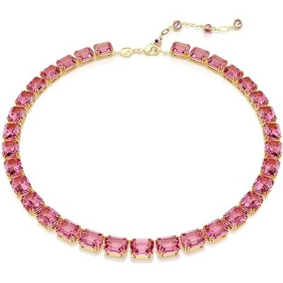 Swarovski Collier Millenia, Taille octogonale, Rose, Placage de ton or Swarovski Collier Millenia, Taille octogonale, Rose, Placage de ton or
