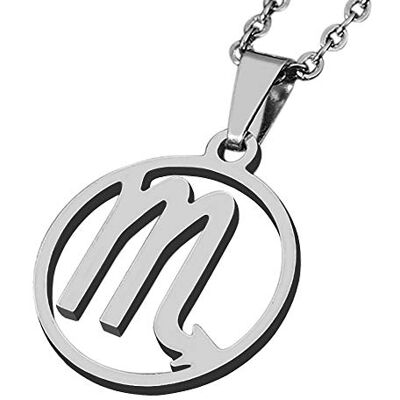 ZENSE Collier zodiaque Scorpion pour homme ZP0241, diamètre 2 cm, avec chaîne ZENSE Collier zodiaque Scorpion pour homme ZP0241, diamètre 2 cm, avec chaîne