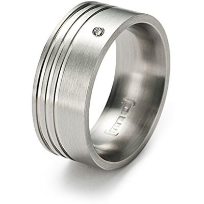 Monomania Bague en acier inoxydable hypoallergénique unisexe 9 mm 20572 Monomania Bague en acier inoxydable hypoallergénique unisexe 9 mm 20572