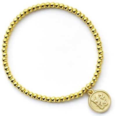 The Carat Shop Chelsea Football Club Bracelet doré avec perles, One Size, Alliage de zinc : 93 % zinc + 3 % cuivre + 4 % aluminium, Pas de gemme The Carat Shop Chelsea Football Club Bracelet doré avec perles, One Size, Alliage de zinc : 93 % zinc + 3 % cuivre + 4 % aluminium, Pas de gemme