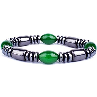 BOLYKI Bracelet double en hématite magnétique pour homme 9,19 cm BOLYKI Bracelet double en hématite magnétique pour homme 9,19 cm