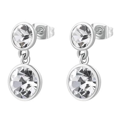 Brosway Symphonia BYM172 Boucles d'Oreilles Femme Acier inoxydable Cristal Argent Longueur 1,3 cm Brosway Symphonia BYM172 Boucles d'Oreilles Femme Acier inoxydable Cristal Argent Longueur 1,3 cm