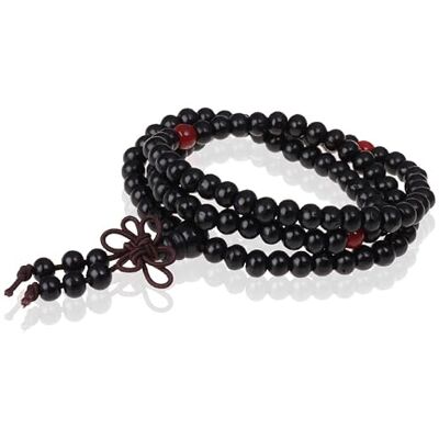 Memphis Bracelet de prière tibétain Mala Perles en bois, One Size, Bois Memphis Bracelet de prière tibétain Mala Perles en bois, One Size, Bois
